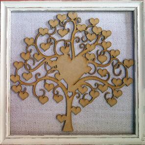 Heart signature tree MDF frame not included